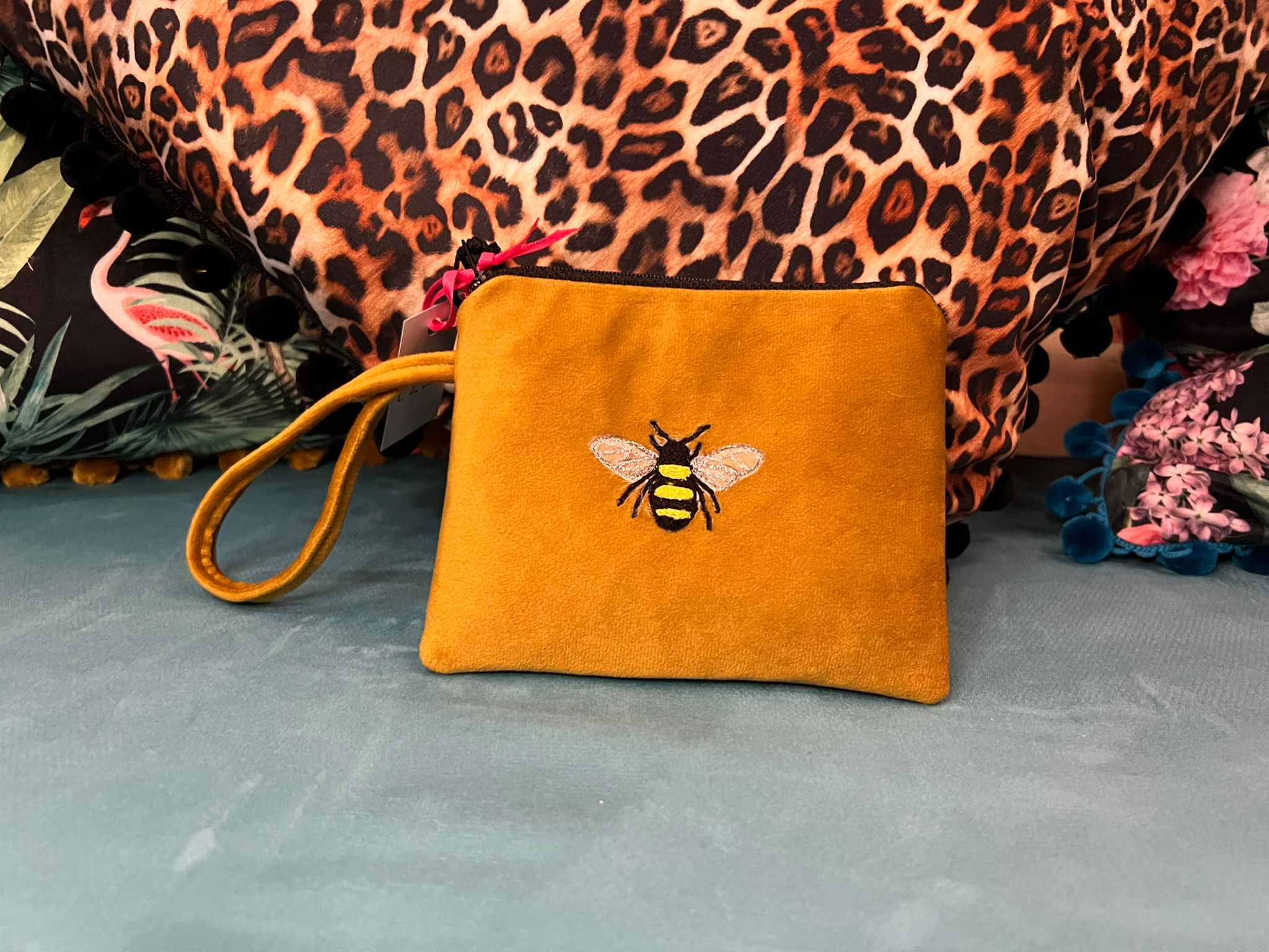 Velvet Purse With Bee Design