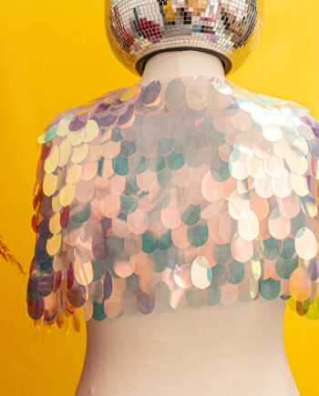 Mermaid Iridescent Jumbo Drops Sequin Cape-Capelet-bolero-shrug- choose your colours