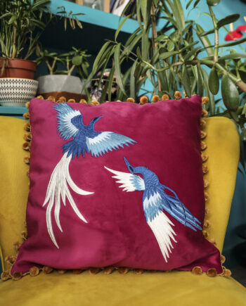 Two Cranes on Pink Velvet - Ready to Go!!!