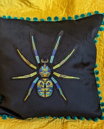 Geometric spider on Black Velvet - Ready to Go!!!!